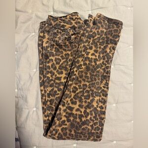 Dance & Marvel Leopard Print Skinny Jeans
